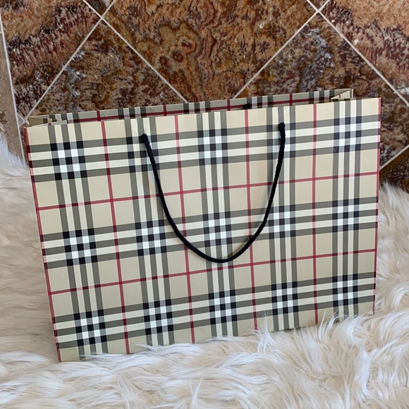 Burberry Other - Vintage Medium Large Burberry Paper Shopping Bag